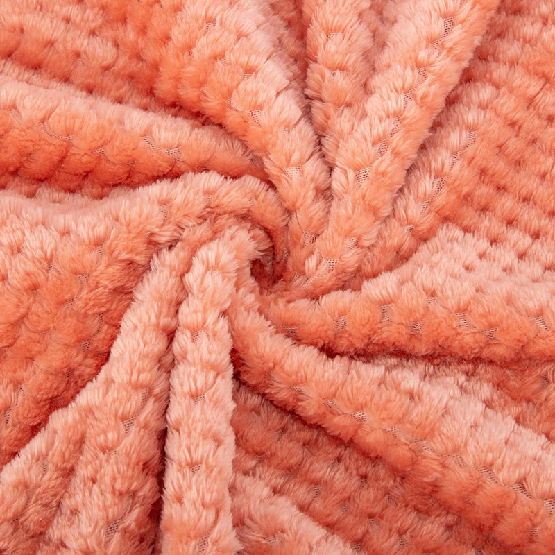 WONDER MIRACLE Fuzzy Blanket or Fluffy Blanket for Baby, Soft Warm Cozy Coral Fleece Toddler, Infant or Newborn Receiving Blanket for Crib, Stroller, Travel, Decorative (28Wx40L, XS-Grapefruit) - Image 2